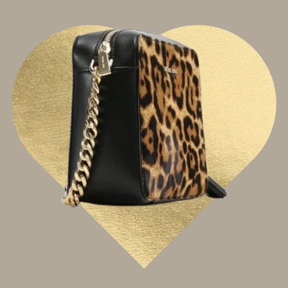 Michael Michael Kors Ginny Leopard Print Medium Calf Hair Bag - Picture 3 of 16